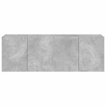 vidaXL Meubles TV muraux et lumières LED 2Pièces gris béton 60x35x41 cm