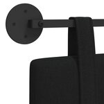 vidaXL Tête de lit suspendue Noir Tissu