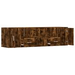 vidaXL Armoire d'angle chêne fumé 160x40x45 cm bois d'ingénierie