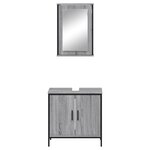 vidaXL Ensemble de meubles de salle de bain 2 Pièces Sonoma gris