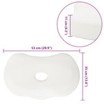 vidaXL Coussin pour le cou Blanc 53 x 35 x 11 cm Polyester