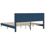 vidaXL Cadre de lit avec tête de lit Bleu 200 x 200 cm Tissu