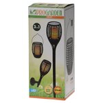 ProGarden Lampe solaire de jardin à LED 3 en 1 Noir