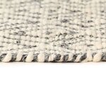 Vidaxl tapis laine tissée à la main 160x230 cm blanc/gris/noir/marron
