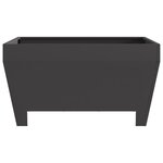 brasero vidaXL noir carré 80x80x43 cm en acier