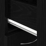 Meuble de salle de bain vidaXL Noir Chêne 25x25x170 cm en bois d'ingénierie