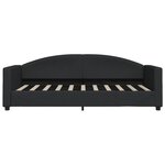 vidaXL Lit de jour avec lit gigogne noir 90x190 cm tissu
