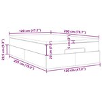 vidaXL Cadre de lit ottoman avec matelas noir 120x200 cm velours