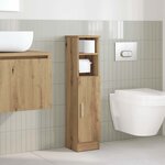 vidaXL Meuble de salle de bain avec porte-rouleau chêne artisanal