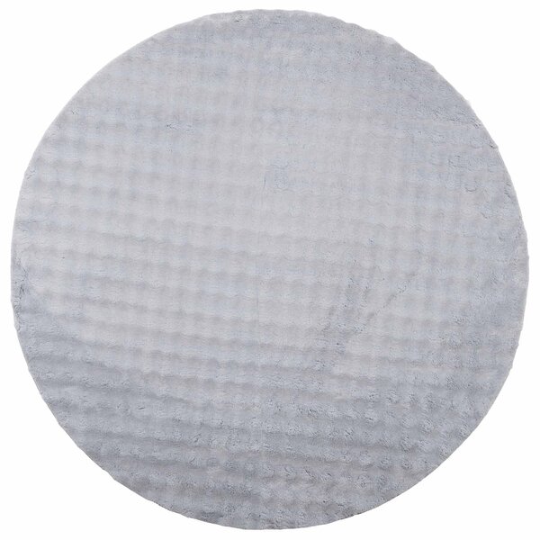 vidaXL Tapis de surface Rond HUARTE Gris Ø 200 CM Polyester