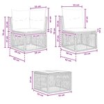 vidaXL Ensemble de canapé de jardin 11 Pièces Gris polyrotin