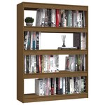 vidaXL Bibliothèque/Séparateur de pièce Marron miel 100x30x135 5cm Pin