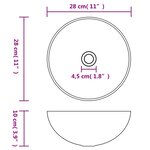 vidaXL Lavabo de salle de bain Céramique Rose mat Rond