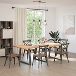 vidaXL Pieds de table à manger en forme de V 3 pièces Anthracite 90 x (72-73 3) cm Acier