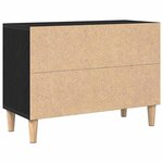 vidaXL Meuble TV Noir 69.5 x 30 x 50 cm Bois d'ingénierie