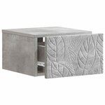 vidaXL Table d'appoint murale Gris béton 34 5 x 33 x 20 cm