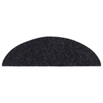 vidaXL Tapis d'escalier auto-adhésif Poinçon aiguilleté 15 Pièces Noir
