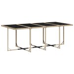 vidaXL Ensemble à manger de jardin et coussins 9 Pièces beige Poly rotin