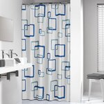 Sealskin Rideau de douche Retro 180x200 cm Bleu