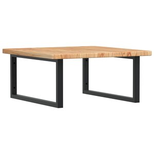 vidaXL Étagère de vasque murale acier et bois de chêne massif