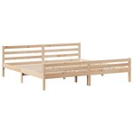 vidaXL Lit bibliothèque sans matelas 200x200 cm bois massif de pin