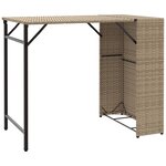 vidaXL Ensemble à manger de jardin 5 Pièces pliable beige résine tressée