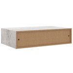 vidaXL Étagères à tiroir murales 2 Pièces Gris béton 40x23 5x10 cm MDF