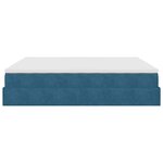 VidaXL Cadre de lit ottoman avec matelas bleu foncé 180x200 cm velours