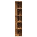 vidaXL Armoire d'angle vieux bois 33x33x165 cm bois d'ingénierie