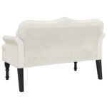 vidaXL Banc avec coussins crème 120 5x65x75 cm velours