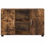 vidaXL Buffet Chêne fumé 88 5 x 30 5 x 55 5 cm Bois d'ingénierie