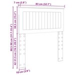 vidaXL Tête de lit avec tête de lit Chêne noir 80 cm Bois d'ingénierie