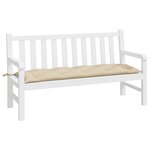 vidaXL Coussin de banc de jardin beige 150x50x7 cm tissu oxford