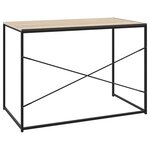 vidaXL Bureau d'ordinateur Noir et chêne 110x60x70 cm Aggloméré