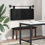 vidaXL Tête de lit suspendue Avec lumière LED Noir Tissu