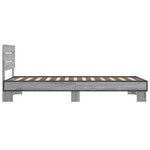 vidaXL Cadre de lit avec tête de lit Sonoma gris 80 x 200 cm