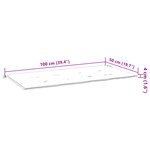 vidaXL Coussin de Banc de Jardin Rosa - 100x50x4 cm  Tissu Oxford