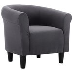 vidaXL Fauteuil Noir Tissu