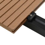 vidaXL Panneaux de terrasse solides et accessoires WPC 30m² 2 2 m Teck