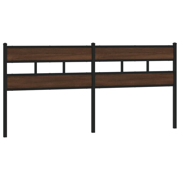 vidaXL Tête de lit chêne marron 200 cm acier et bois d'ingénierie
