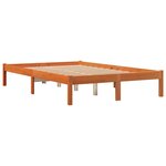 vidaXL Cadre de lit sans matelas cire marron 120x190cm bois pin massif