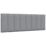 vidaXL Lit avec matelas Hanko gris clair 140x200 cm tissu