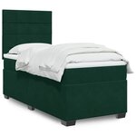vidaXL Sommier à lattes de lit avec matelas Vert foncé 100x200 cm