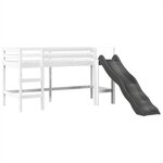 vidaXL Lit mezzanine enfants avec tour bleu 80x200cm bois pin massif
