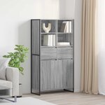 vidaXL Buffet 2 Pièces Gris Sonoma 81 x 36 x 150.5 cm Bois d'ingénierie