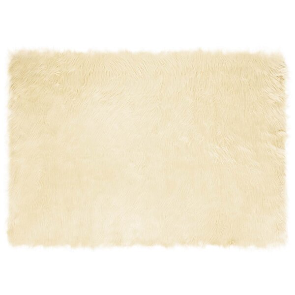 vidaXL Tapis en fausse Tafalla Crème 160 x 230 cm Polyester