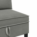 vidaXL Canapé central avec rangement Gris foncé Velours