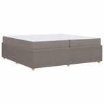 vidaXL Cadre de lit avec matelas avec matelas Taupe 200 x 200 cm tissu