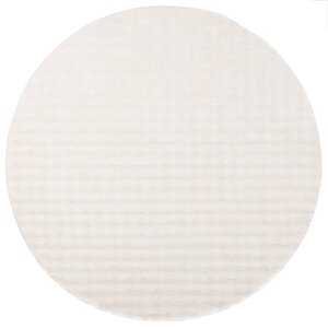 vidaXL Tapis de surface Rond HUARTE Crème Ø 120 CM Polyester