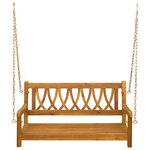 vidaXL Banc balançoire de jardin 2 -Seater 110 x 56 x 58 cm Naturel